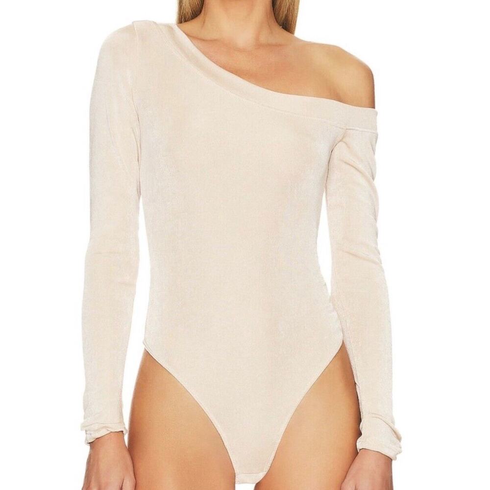 NWOT Free People Intimately That's Hot Blossom Pearl Cream bodysuit, large